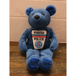 MARTA Police Bear Atlanta Georgia 25th Anniversary Est 1977 Beanbag Plush